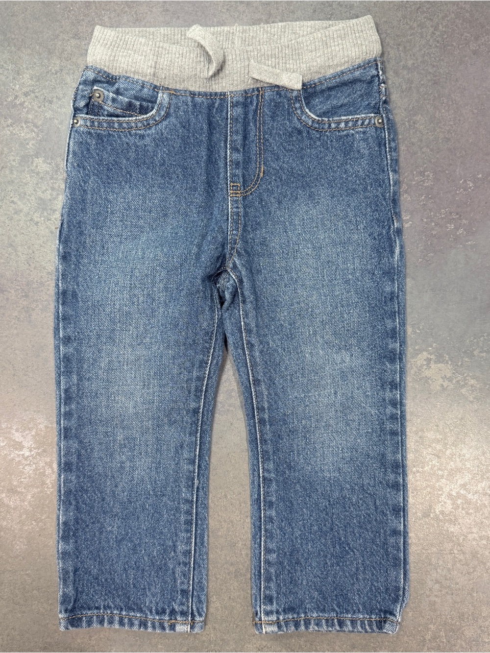 The Children’s Place Boys Knit Waist Jeans 5 Pocket Classic Denim Pants